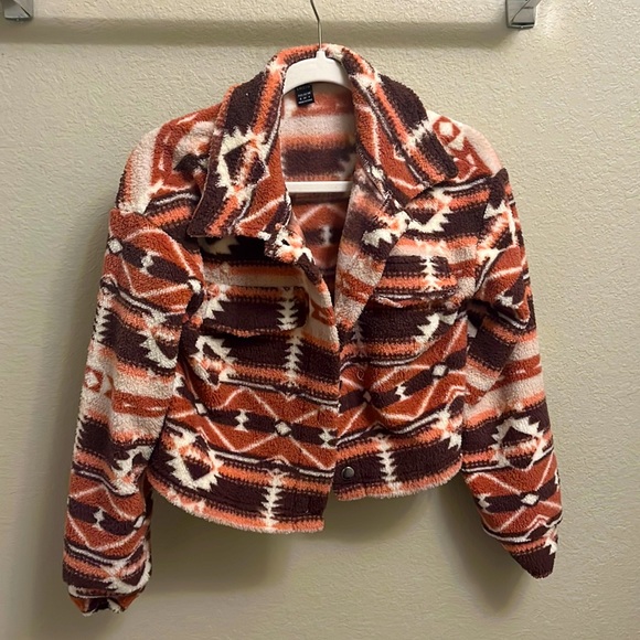 SHEIN Jackets & Blazers - Shein Western Style Cropped Sherpa